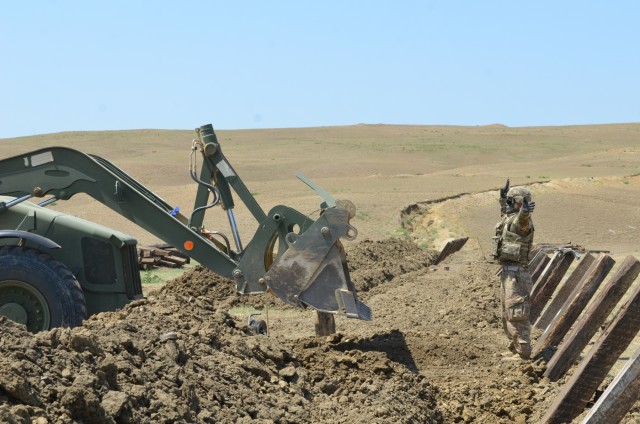 U.S. Army Engineers develop engagement area in Exercise Noble Partner