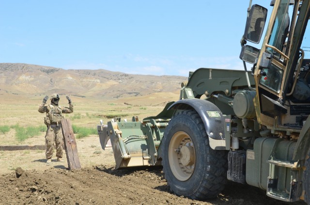 U.S. Army Engineers develop engagement area in Exercise Noble Partner