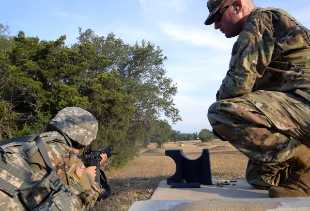 Spc. Lillian Lewis range qualifcation in Best Warrior Competition