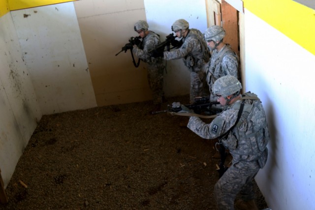 'Overhead's clear!' National Guard Soldiers train for urban warfare