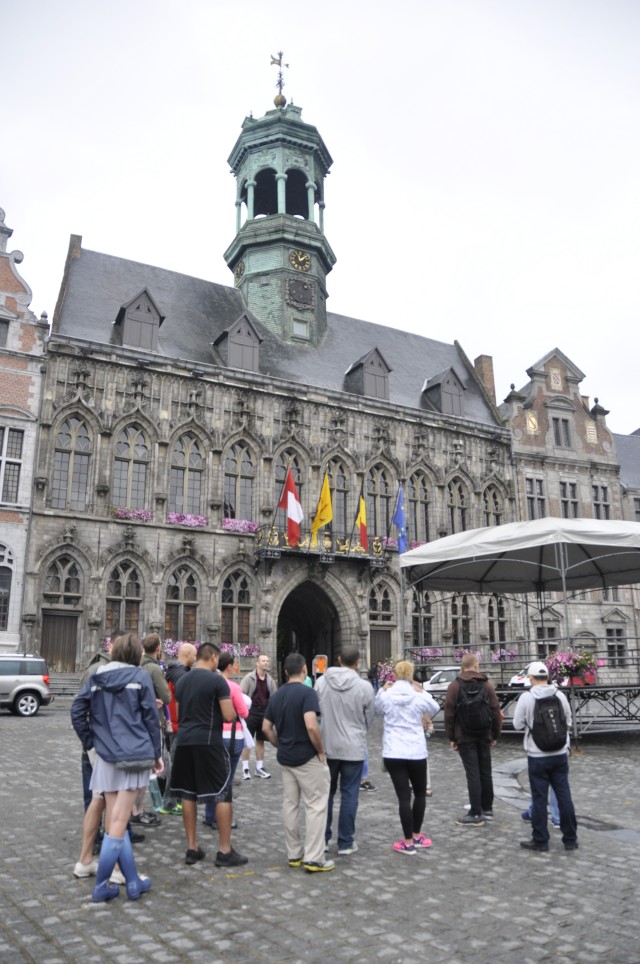 Newcomers visit Grand Place in Mons
