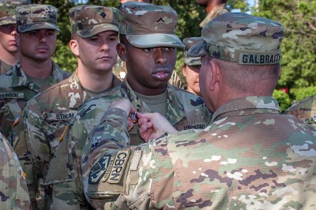 Soldiers inducted into Chemical Corps at Fort Leonard Wood