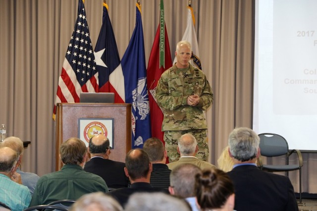 COL Paul E. Owen giving keynote address