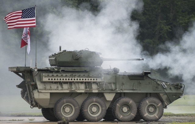 In effort to boost firepower in Europe, Soldiers test Stryker cannon, Javelin system