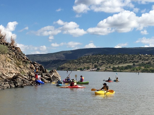 Boaters "Sweep up" Cochiti Lake