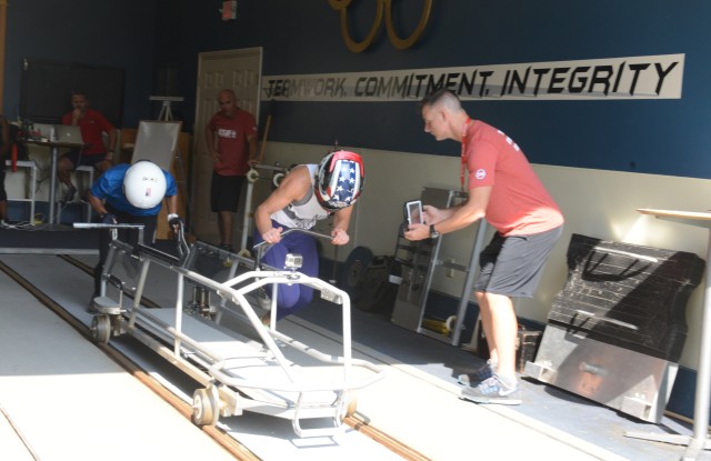 Soldiers compete for winter Olympic in sizzling summer heat