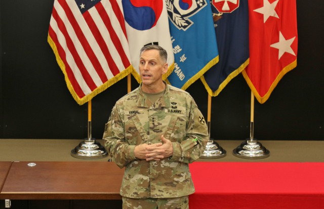 The National Defense Committee visits Eighth Army HQs