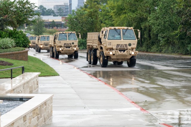 Army Reserve Soldiers support federal agencies through flooded Houston streets