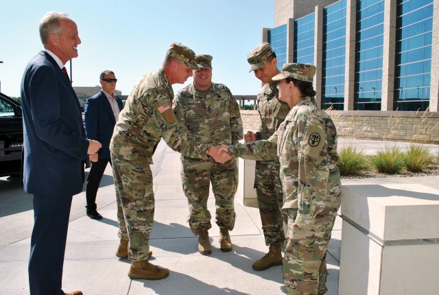 Army Chief of Staff Gen. Mark A. Milley and Sen. Jerry Moran paid an official visit to Fort Riley's new Irwin Army Community Hospital.
