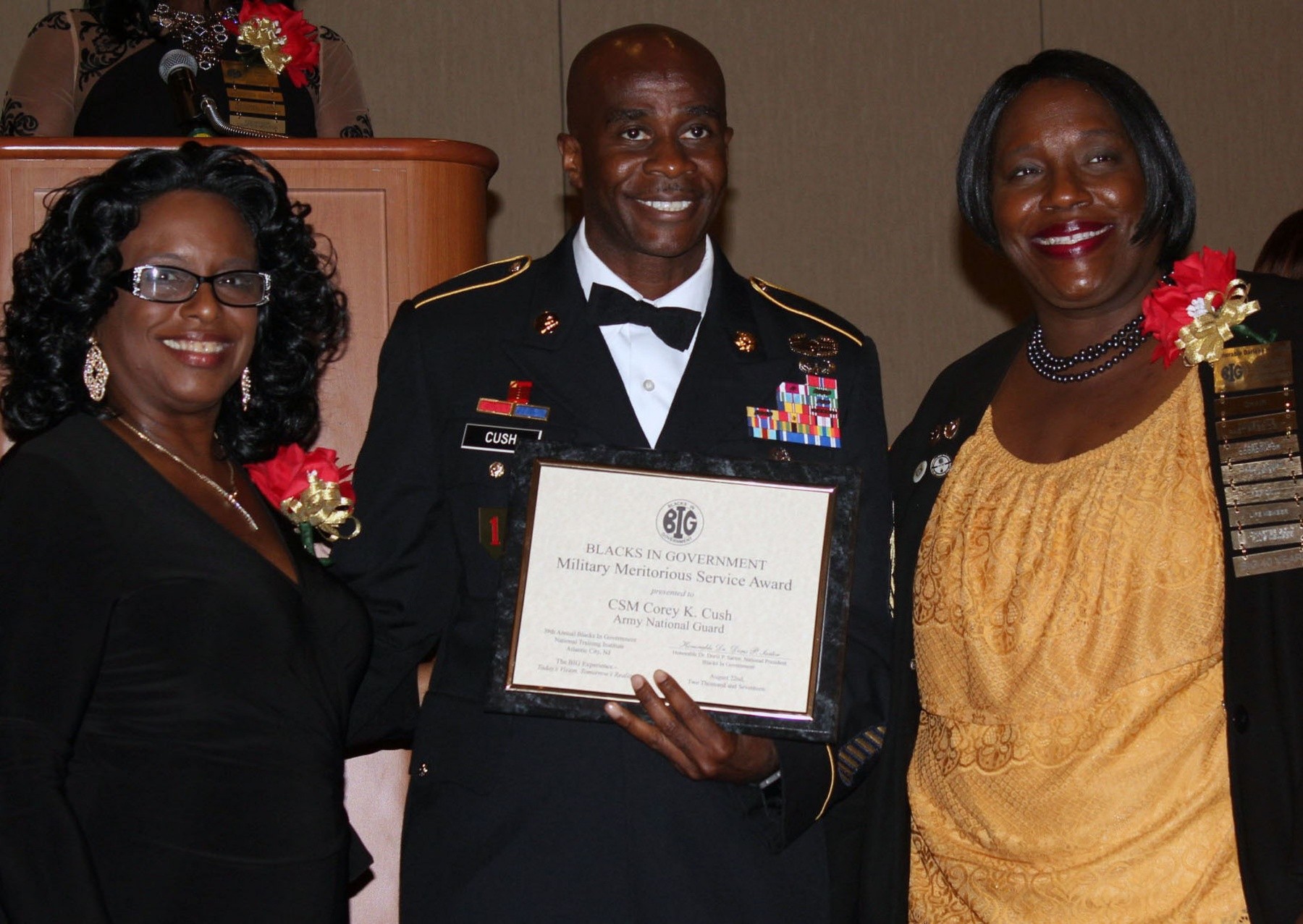New York Army Guard NCO recognized by Blacks in Government organization