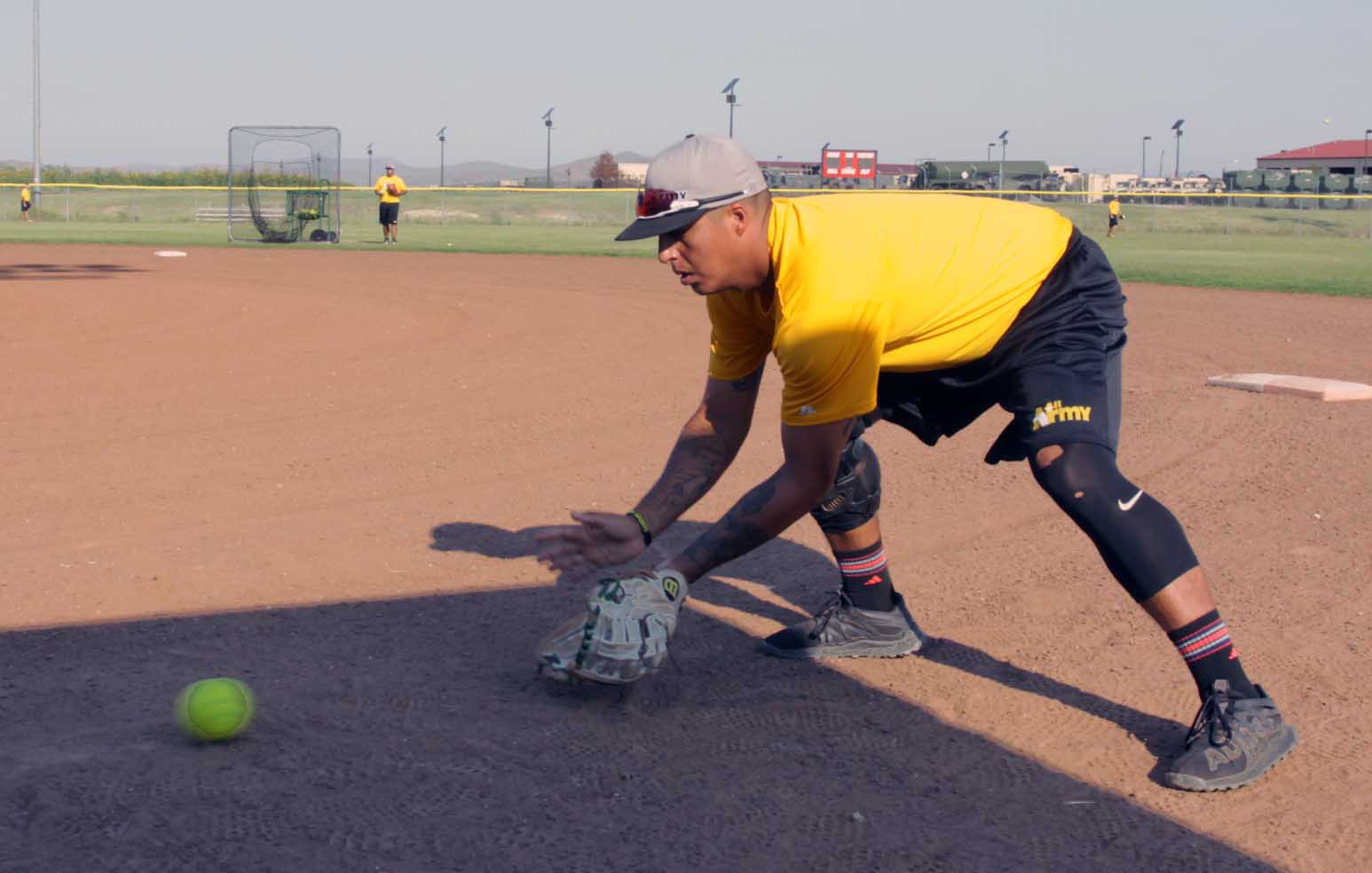 Soldier-athletes tryout for All-Army men's softball team