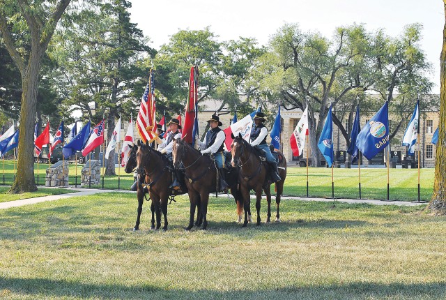 1st Infantry Division and Fort Riley senior leadership, Soldiers, families and veterans observe Patriots Day on Sept. 11.