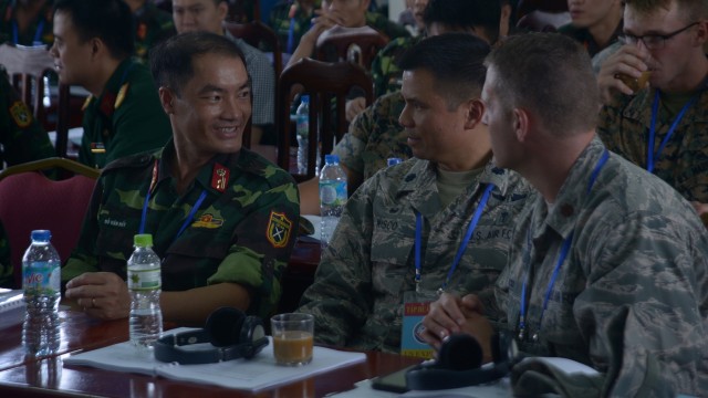 Oregon National Guard Brig. Gen. Mike Crosby, Joint Domestic Operations commander, joined members of the Oregon National Guard's CBRNE Enhanced Response Force Package (CERFP) during the August 2017 Di
