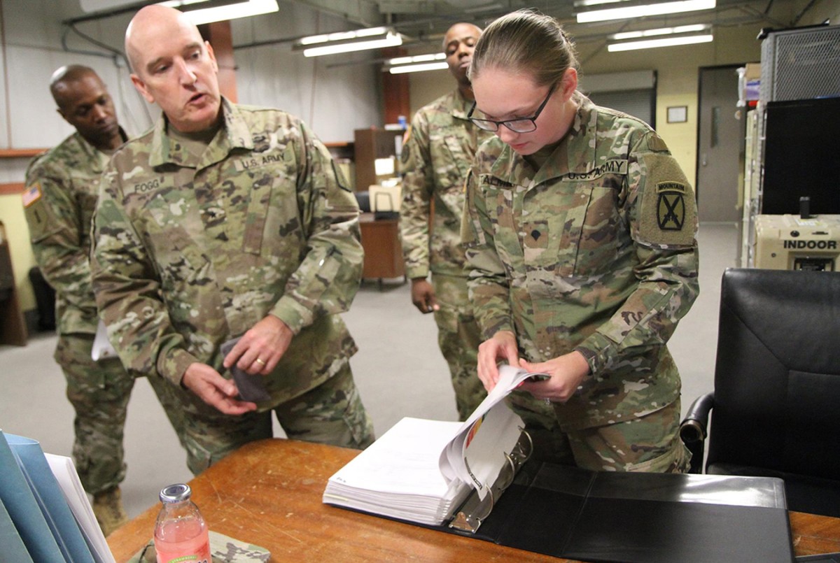 Quartermaster General visits Muleskinners at Fort Drum Article The