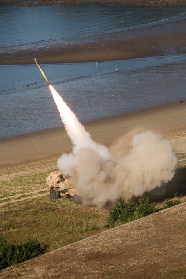 CONUS based artillery unit conducts live fire mission.