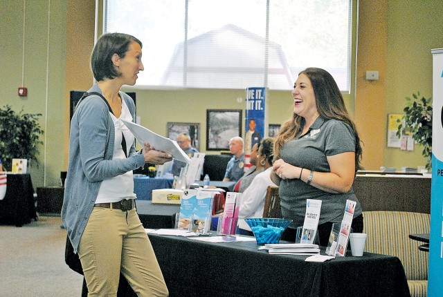 Spouses and Soldiers of the 1st Infantry Division and Fort Riley benefited from The first telenetwork job fair at the post Sept. 14