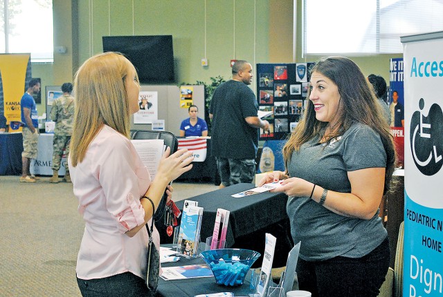 Spouses and Soldiers of the 1st Infantry Division and Fort Riley benefited from The first telenetwork job fair at the post Sept. 14