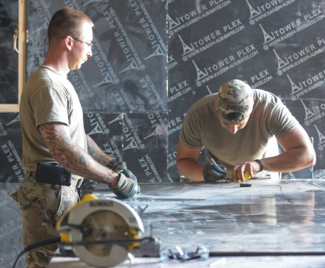 Army aviation sustainers and maintainers improve air base in Iraq