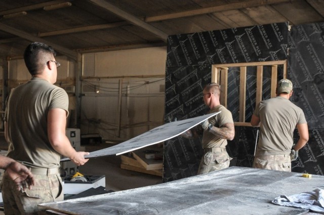 Army aviation sustainers and maintainers improve air base in Iraq