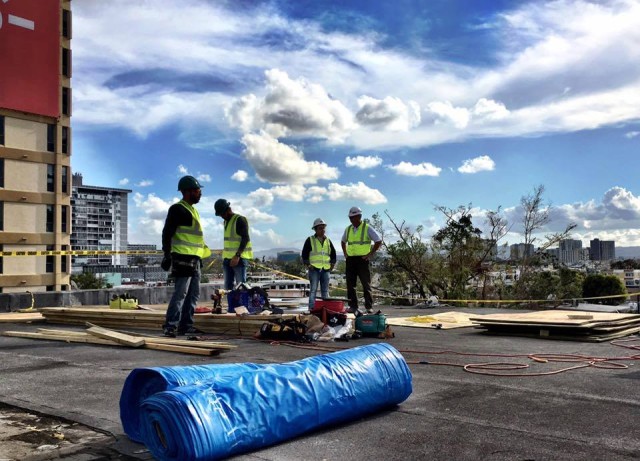 Corps of Engineers installs first Blue Roof in Puerto Rico