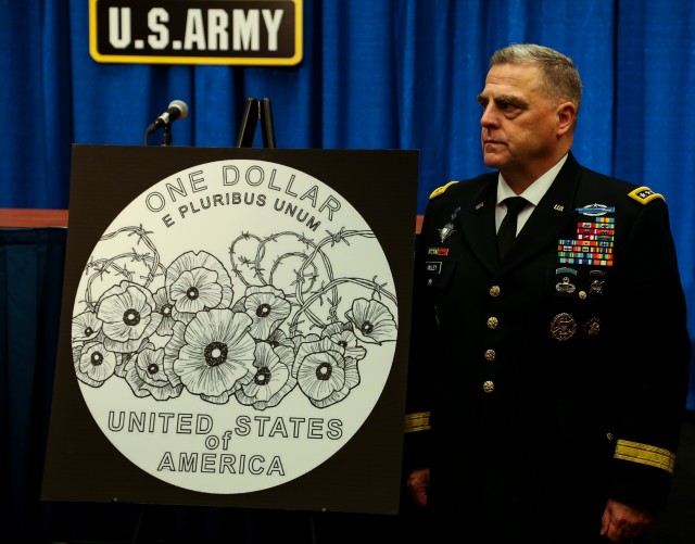 Army helps unveil WWI coin