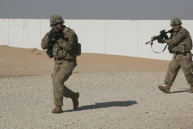 Up, up and away: Cavalry Soldiers conduct air assault training with Kuwaiti partners