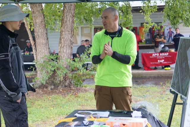 Motorcycle riders on APG peddle safety awareness