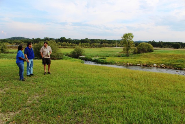 USFWS staff visits McCoy; observes progress of stream-habitat improvement