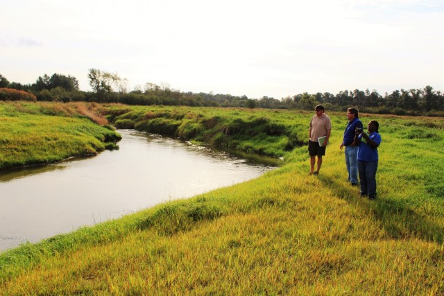 USFWS staff visits McCoy; observes progress of stream-habitat improvement