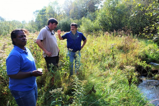 USFWS staff visits McCoy; observes progress of stream-habitat improvement
