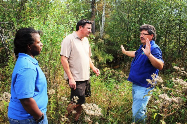 USFWS staff visits McCoy; observes progress of stream-habitat improvement