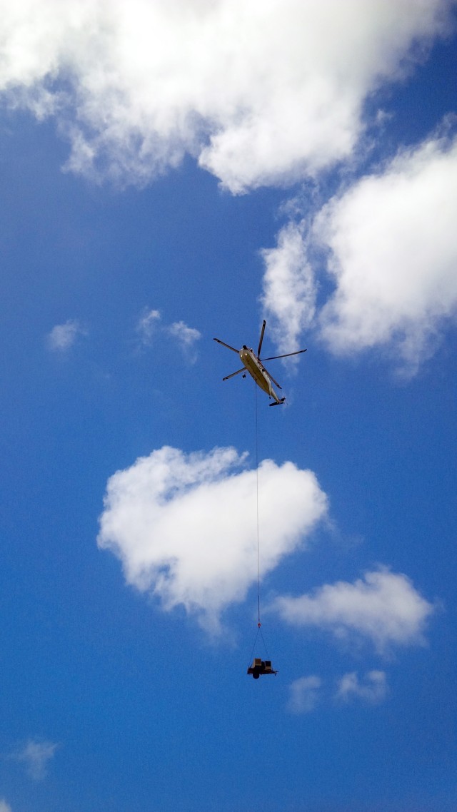 Temporary power generators air dropped to ISB