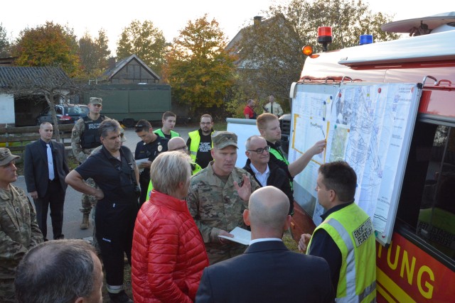 German-AMerican integration efforts safely evacuate area and neutralize bomb