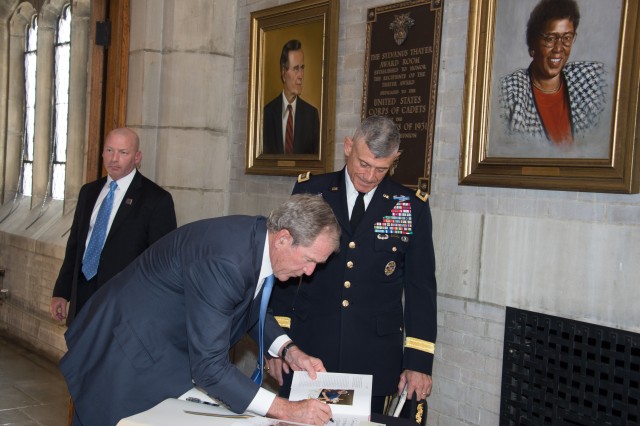 George W. Bush receives West Point's Thayer Award