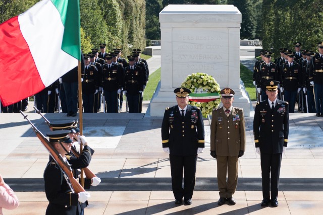 Italian Army CoS Wreath-Laying Ceremony