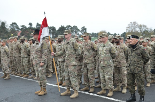 US and Polish CAV Troops Participate in Patch Ceremony