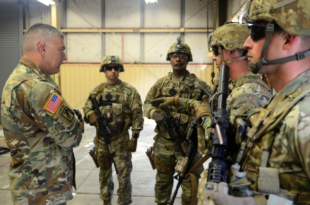 XVIII ABN Commander visits Army's first SFAB