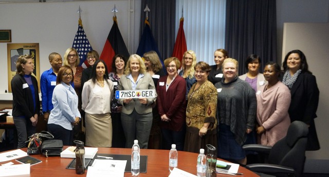 Hollyanne Milley visits Army Reserve families in Germany