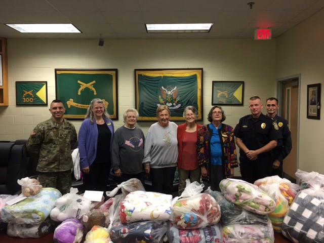 Fort Leonard Wood SOS provides kids blankets, bears