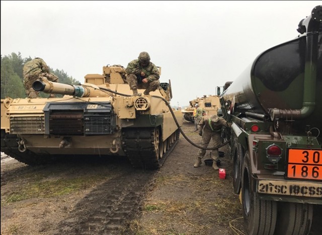 Sustainment community flexes muscle during armor rotation
