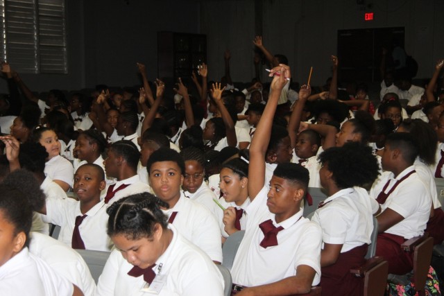 Corps deployed employees discuss STEM with Virgin Island students