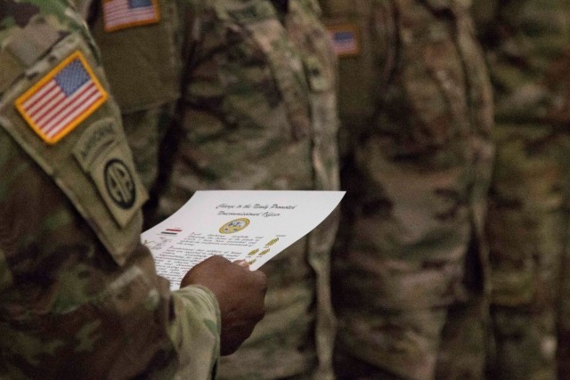 1st SFAB promotes first Soldiers to sergeant under new policy