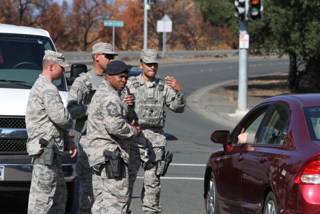 After the wildfire infernos, California Guard plays vital role at traffic checkpoints