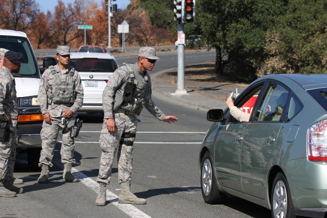 After the wildfire infernos, California Guard plays vital role at traffic checkpoints
