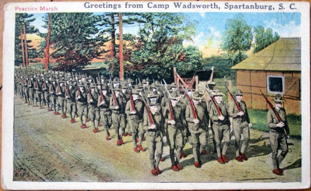 27th Division trained for World War 1 in South Carolina