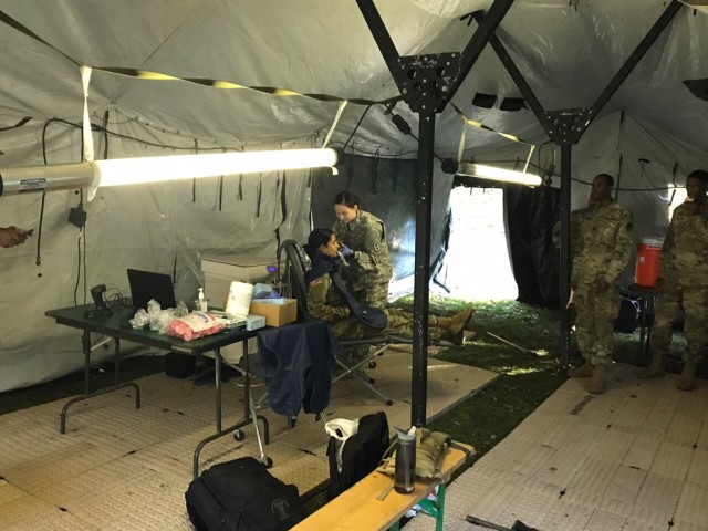 Dental Soldiers practice trade in operational environment