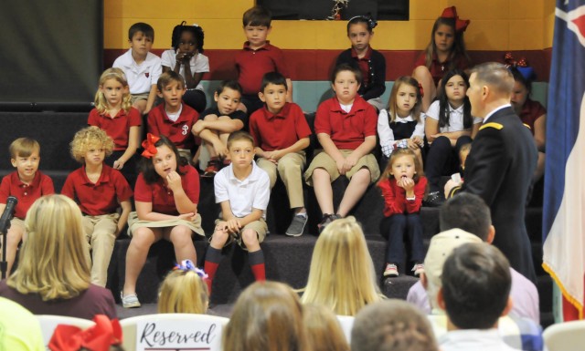 First Army Soldier speaks to students about importance of Veteran's Day