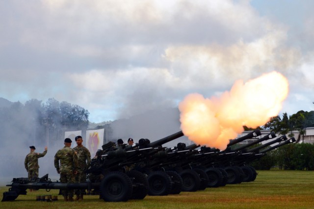 Tropic Lightning Week 17-gun salute