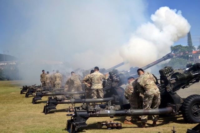 Tropic Lightning Week 17-gun salute