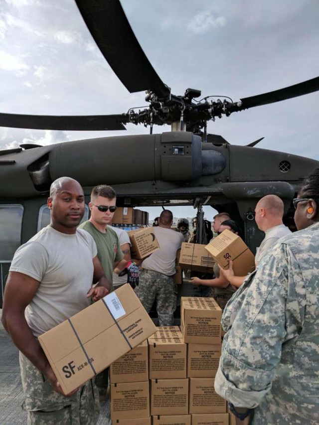 New York Army Guard aviators flew relief supplies and people to support Puerto Rico